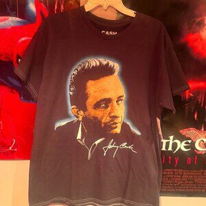 Vintage Y2K Johnny Cash blackish Grey T shirt new with tags country hank william